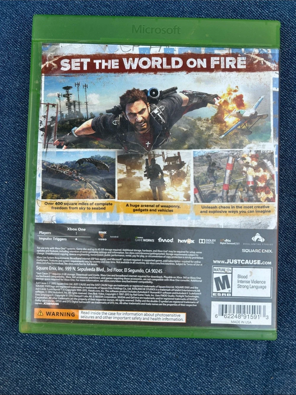 Game Bundle - Just Cause 3 xbox1/ Xbox 360 Lost planet colonies